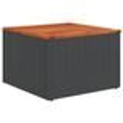 vidaXL Ensemble de canapé de jardin 7 pcs Noir, blanc 55 x 55 x 37 cm