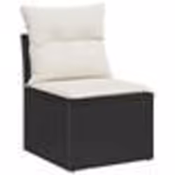 vidaXL Ensemble de Canapés de Jardin 8 pcs Noir, blanc 55 x 55 x 37 cm