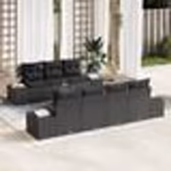 vidaXL Set de Canapé de Jardin 8 pcs Noir 55 x 55 x 37 cm Rotin
