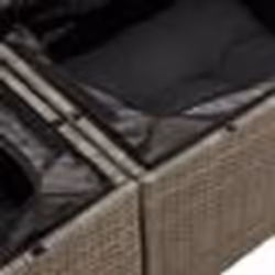 vidaXL Ensemble de Canapé de Jardin 7 pcs Gris 55 x 55 x 37 cm