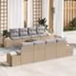 vidaXL Ensemble de canapé de jardin 7 pcs Beige, gris clair