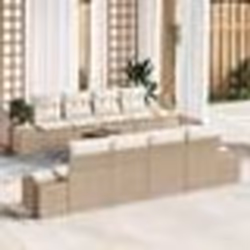 vidaXL Ensemble de canapés de jardin 7 pcs Beige, blanc