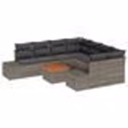 vidaXL Ensemble de canapé de jardin 9 pcs Gris 55 x 55 x 37 cm