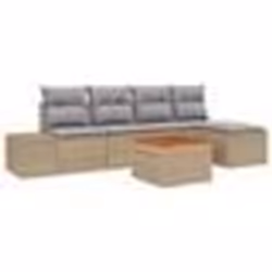 vidaXL Ensemble de Canapés de Jardin 6 pcs Beige et gris clair