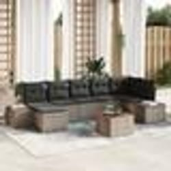 vidaXL Ensemble de Canapés de Jardin 8 pcs Gris Poly rotin