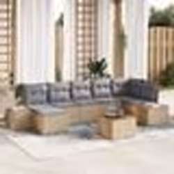vidaXL Set de Canapé de Jardin 8 pcs Beige et gris clair