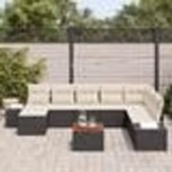 vidaXL Ensemble de Canapés de Jardin 9 pcs Noir, blanc