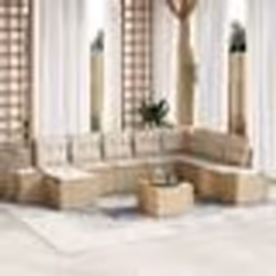 vidaXL Ensemble de Canapés de Jardin 9 pcs Beige et blanc