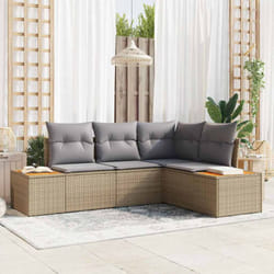 Vidaxl - Ensemble De Canapé De Jardin 4 Pcs Beige Et Gris Clair