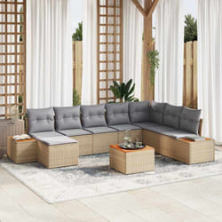 Vidaxl - Ensemble De Canapé De Jardin 9 Pcs Beige Et Gris Clair
