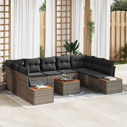 Vidaxl - Ensemble De Canapé De Jardin 6 Pcs Gris 289 X 209 X 85 Cm