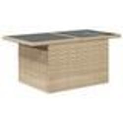 Ensemble de Sofa de Jardin 6 pièces avec Coussins Beige Rattan Poly