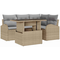 Vidaxl - Ensemble De Canapé De Jardin 5 Pcs Beige 100 X 55 X 73 Cm