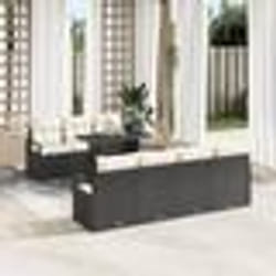 Ensemble de canapés de jardin vidaXL 8 pièces avec coussins noir poly rattan
