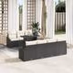 vidaXL ensemble de canapé de jardin 8 pièces avec coussins en poly rattan noir