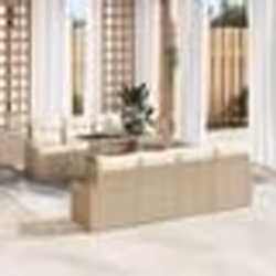 vidaXL Ensemble de canapé de jardin 8 pièces avec coussins beige en poly rotin