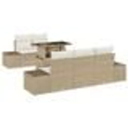 vidaXL Ensemble de canapé de jardin 6 pièces avec coussins béiges en poly rattan