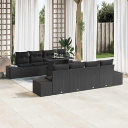 Vidaxl - Ensemble De Canapé De Jardin 7 Pcs Noir 100 X 55 X 73 Cm
