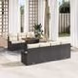 Ensemble de Canapé de Jardin de 8 Pièces avec Coussins en Poly Rattan Noir