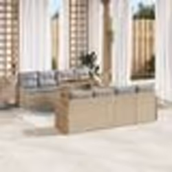 Canapé de jardin 9 pièces avec coussins beige