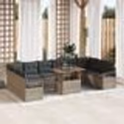 Canapé de Jardin vidaXL de 11 pièces avec Coussins Gris Rotin