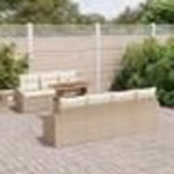 vidaXL Ensemble de canapés de jardin 8 pièces beige en poly rotin