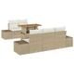 vidaXL Ensemble de Canapés de Jardin de 6 Pièces avec Coussins Beige en Rotin Poly