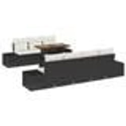 vidaXL Ensemble de canapé de jardin 8 pièces avec coussins noir poly rotin