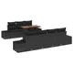 vidaXL Ensemble de Canapés de Jardin 8 pièces avec coussins en rotin poly noir