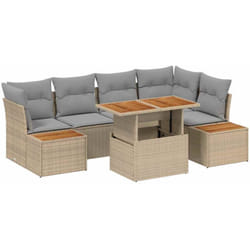 Vidaxl - Ensemble De Canapé De Jardin 10 Pcs Beige Poly Rotin