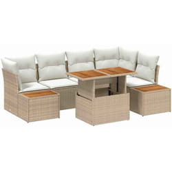 Vidaxl - Ensemble De Canapé De Jardin 10 Pcs Beige Poly Rotin