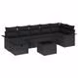 vidaXL Ensemble de canapés de jardin 8 pièces avec coussins Noir Rotin synthétique