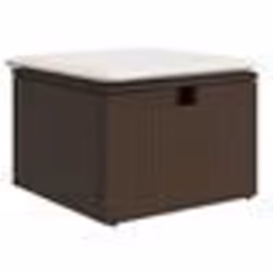 vidaXL Ensemble de canapé de jardin de 6 pièces avec coussins Marron Poly Rattan