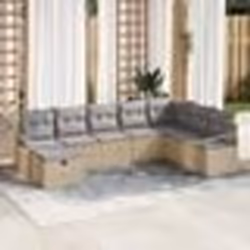 vidaXL Ensemble de canapé de jardin 8 pièces beige