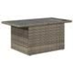 vidaXL Ensemble de canapé de jardin 9 pièces avec coussins gris en poly rotin