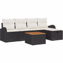 Cet ensemble de canapé de jardin 6 pièces vidaXL avec coussins est ultra-stylé et pratique pour n'importe quel espace extérie ...