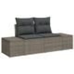vidaXL Ensemble de salle à manger de jardin 8 pièces avec des coussins en poly rotin gris et du bois d'acacia