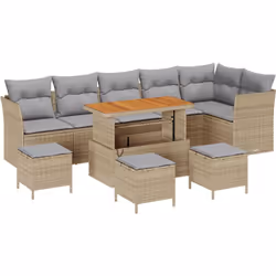 Ce canapé de jardin 10 pièces mixe design moderne et usage pratique, ce qui le rend idéal pour n'importe quel balcon ou patio ...