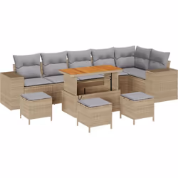 Cet ensemble de canapés de jardin a un look moderne qui égaye n'importe quel espace extérieur comme votre balcon ou patio. Fa ...