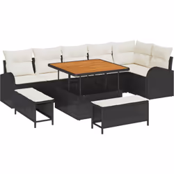 Cet ensemble de canapé de jardin confortable change vraiment la donne pour se détendre à l'extérieur avec son design modulair ...