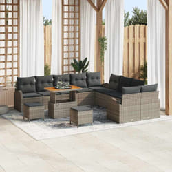 Vidaxl - Ensemble De Canapé De Jardin 13 Pcs Gris Poly Rotin