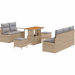 Cet ensemble de canapé de jardin, c'est le cœur du mobilier d'extérieur élégant. Il allie style, confort et praticité pour vo ...