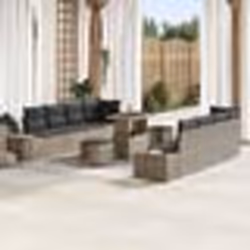 vidaXL Ensemble de canapé modulaire 11 pièces 4 places Gris Rotin, Acier