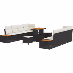 Cet ensemble de canapé modulable 4 places d'extérieur est pile ce qu'il vous faut pour décompresser à l'extérieur. Avec sa be ...
