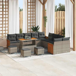 Vidaxl - Ensemble De Canapé De Jardin 14 Pcs Gris 110 X 55 X 71 Cm