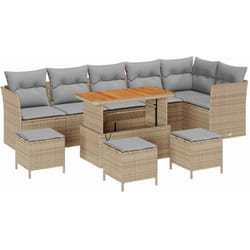 Vidaxl - Ensemble De Canapé De Jardin 10 Pcs Beige Et Gris Clair