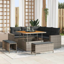 Vidaxl - Ensemble De Canapé De Jardin 8 Pcs Gris 100 X 100 X 71 Cm