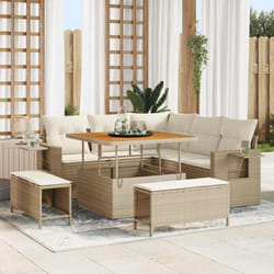 Vidaxl - Ensemble De Canapé De Jardin Avec Coussin 8 Pcs Beige Et Crème