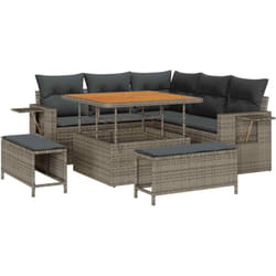 Vidaxl - Ensemble De Canapé De Jardin 8 Pcs Gris 100 X 100 X 71 Cm
