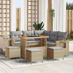 Vidaxl - Ensemble De Canapé De Jardin 9 Pcs Beige Et Gris Clair